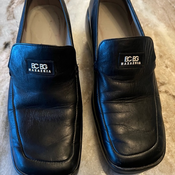 BCBG by Max Azria Black Leather Loafers - Picture 2 of 10